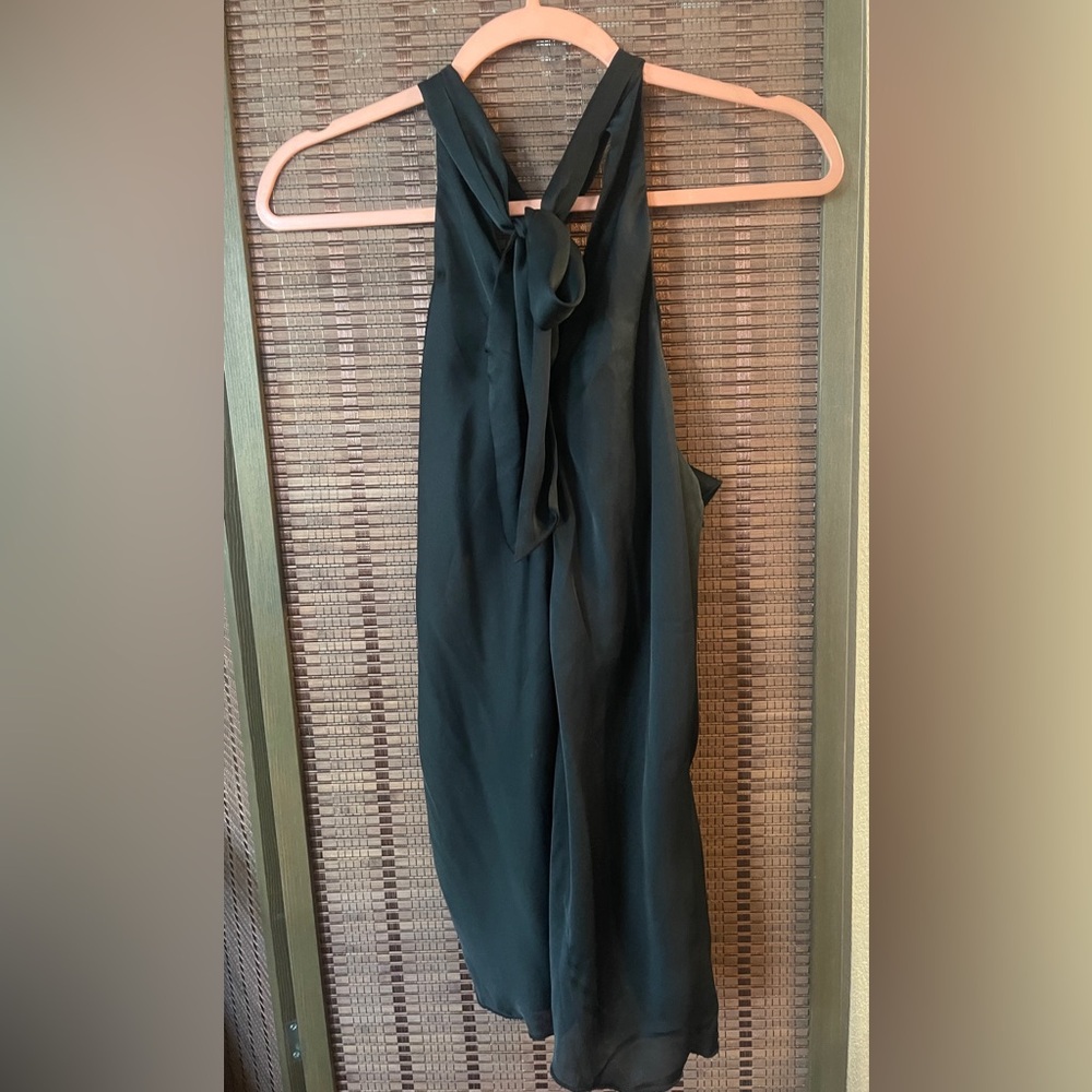 Express Black Ruffle Backless Top - Picture 2 of 2